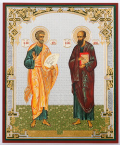 Апостолы Петр и Павел.Современная икона. Софрино. 